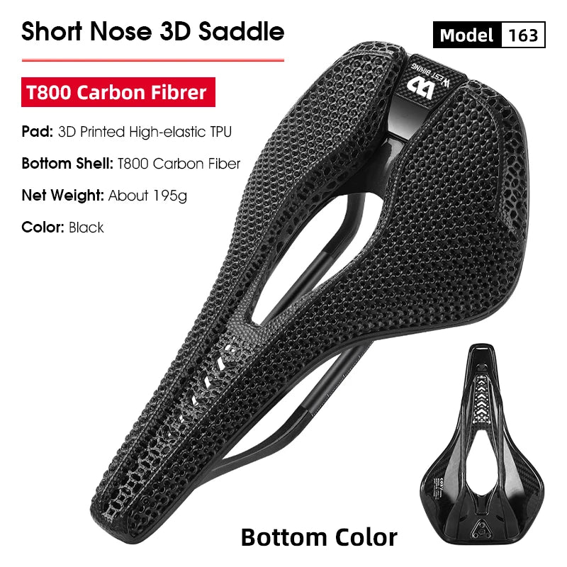 WEST BIKING Ultralight T800 Carbon Fibre Saddle
