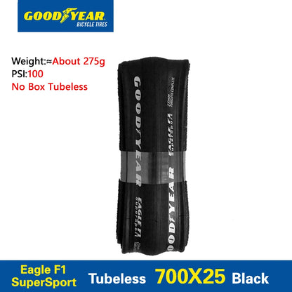 Goodyear Eagle F1 Supersport Road Bike Tyre 700C Folding Clincher & Tubeless