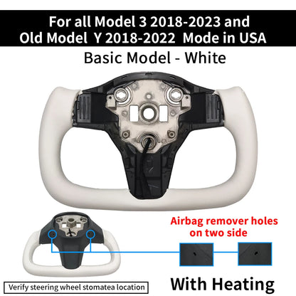 Heated Yoke Steering Wheel for Tesla Model 3 / Model Y