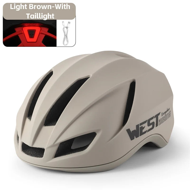 WEST BIKING Helm mit Rücklicht