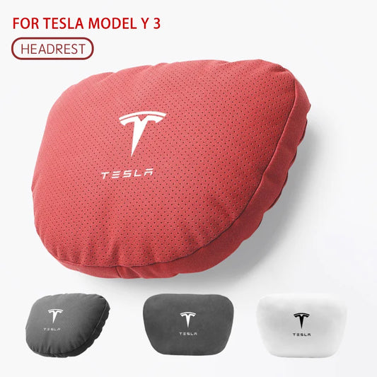 Tesla Suede Headrest & Lumbar Support Pillow