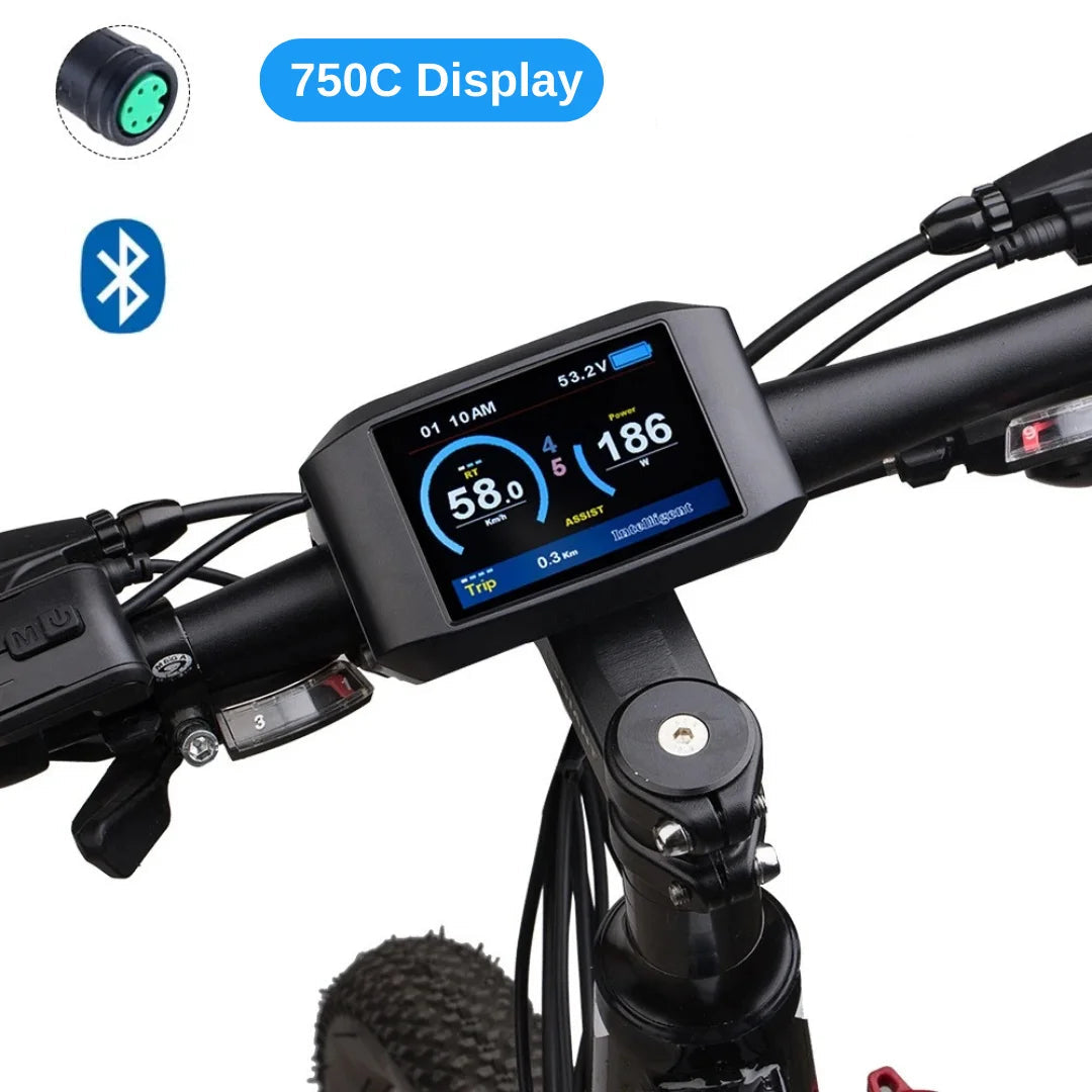 750C Colour LCD E-Bike Display with Bluetooth for BAFANG Motors