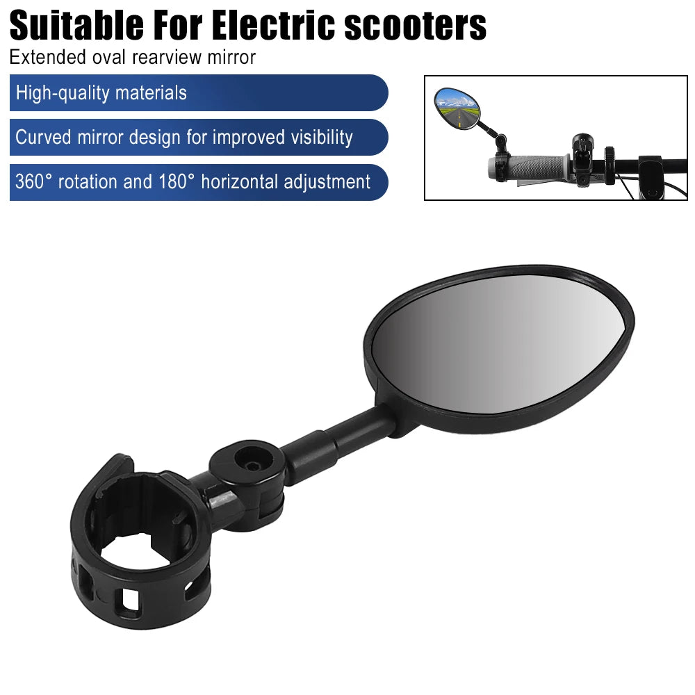 Electric Scooter Rearview Mirror for Xiaomi M365 1S PRO PRO2 MI4 PRO F20 F25 F30 Handlebar Adjustable Rear View Mirrors