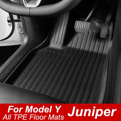 Tapis de sol et revêtements de coffre en TPE toutes saisons pour Tesla Model Y Juniper 2025-2026