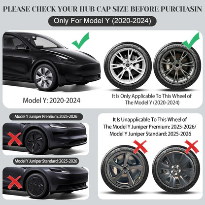 Tesla Model Y 19-Inch Full-Rim Hub Caps 2020–2024