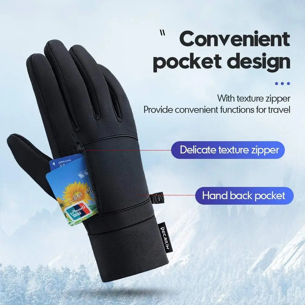 Winter-Touchscreen- und rutschfeste Fahrradhandschuhe