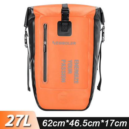 NEWBOLER 27L Waterproof Double Bike Pannier Rear Rack Bag