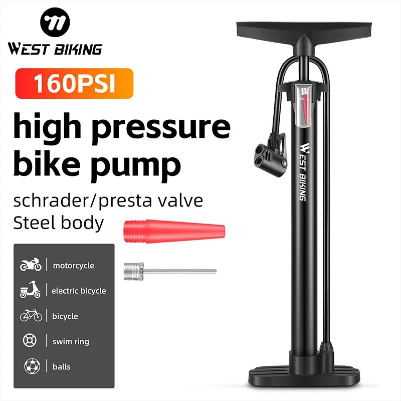 WEST BIKING 160PSI Fahrradpumpe