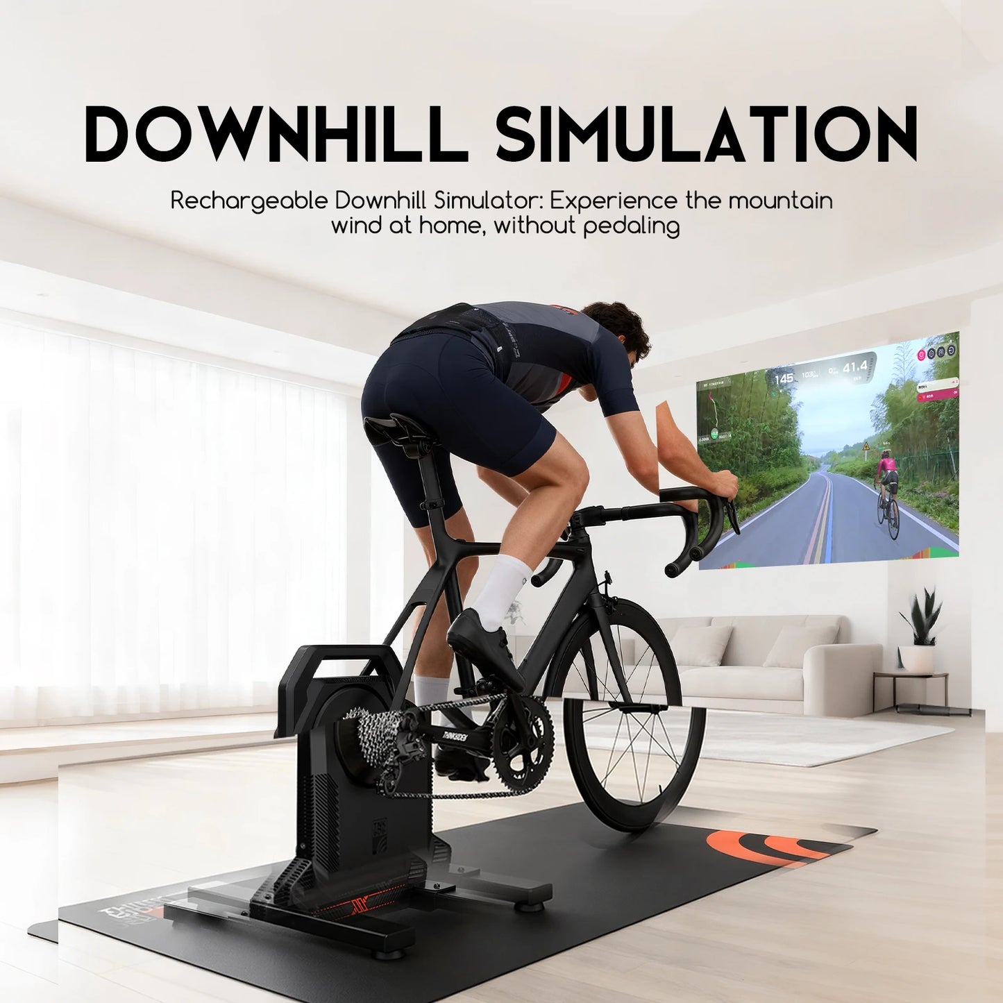 ThinkRider XXPRO Direktantrieb Smart Bike Trainer – 2500W selbstgenerierende Indoor-Rolle