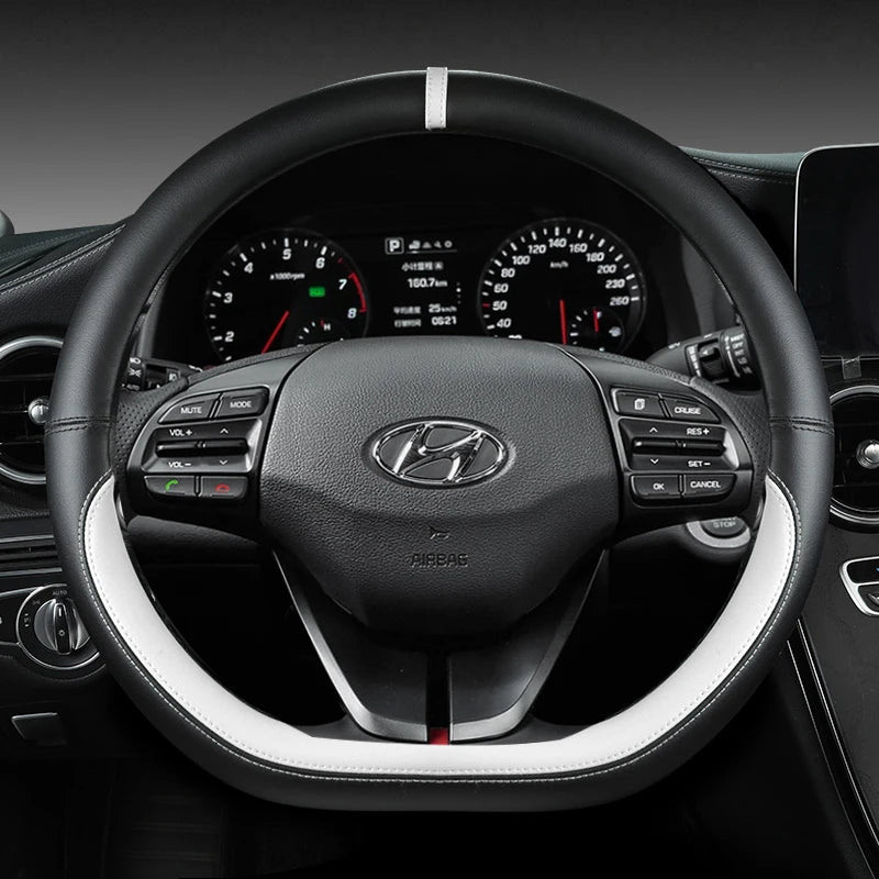 Hyundai IONIQ 5 D-förmiger Lenkradbezug aus PU-Leder, 38 cm, verschiedene Farben