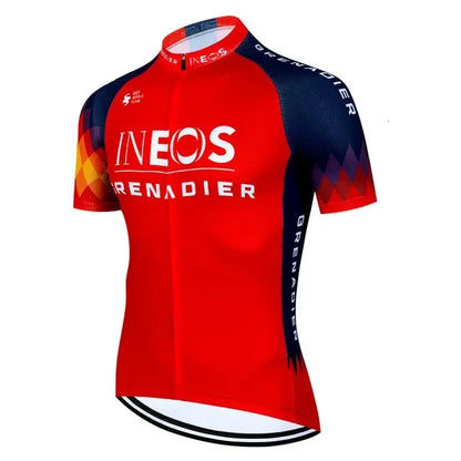 INEOS Men's Cycling Jersey & Padded Shorts Set for Road & MTB Riding