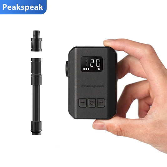 Peakspeak AS260PRO Mini Electric Bike Pump – 120 PSI Cordless Inflator