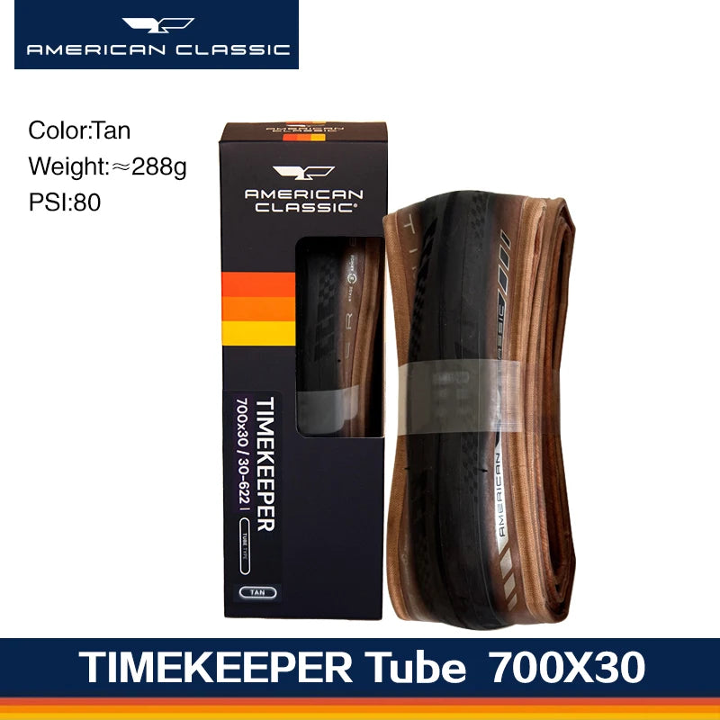 American Classic Timekeeper Road Bike Tyre 700C Folding Clincher & Tubeless Ready