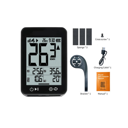 Kabelloser GPS-Fahrradcomputer mit 2,4"-LCD-Display