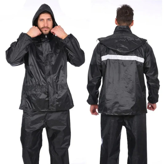 Waterproof Rain Suit Jacket & Trousers Set for Cycling & Motorcycling