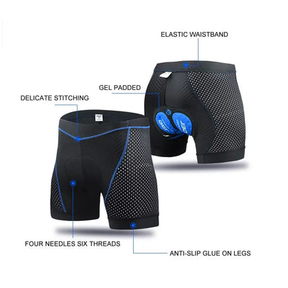 X-TIGER Men's 5D Padded Cycling Shorts