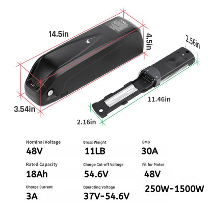 Hailong Gehäuse 36V/48V Lithium E-Bike Akku