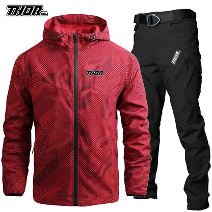 THORSOL Men's MTB Cycling Jacket & Trousers Set for Mountain Biking