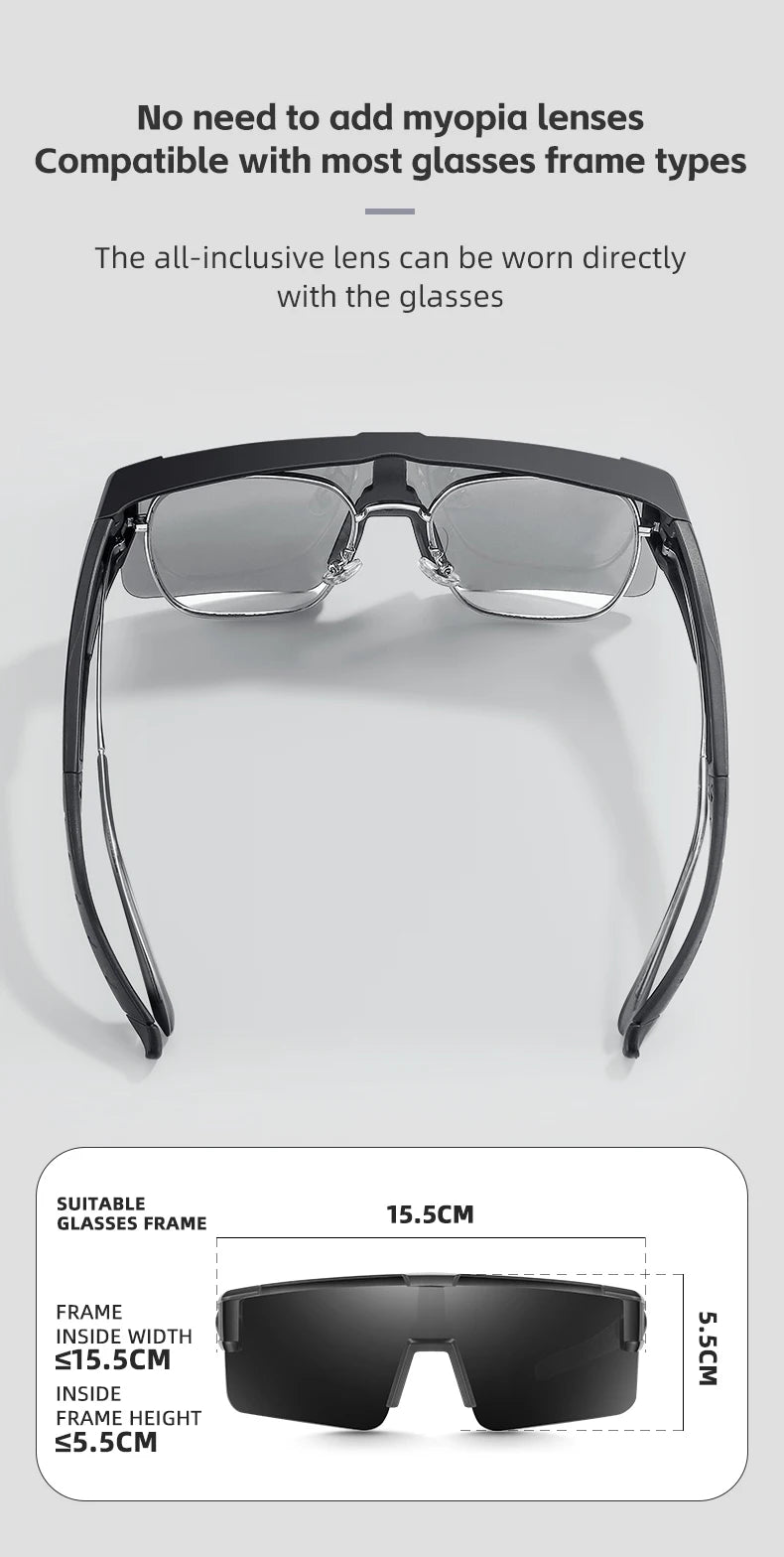 WEST BIKING Polarisierte große Rahmen UV-Schutzbrille