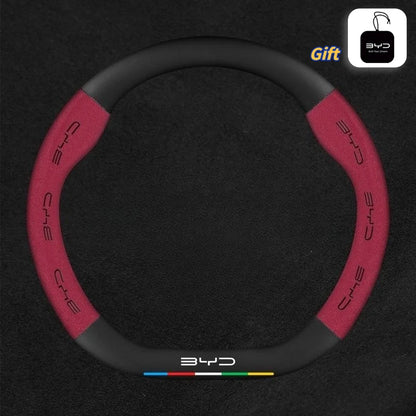 BYD Suede & PU Sport Steering Wheel Cover