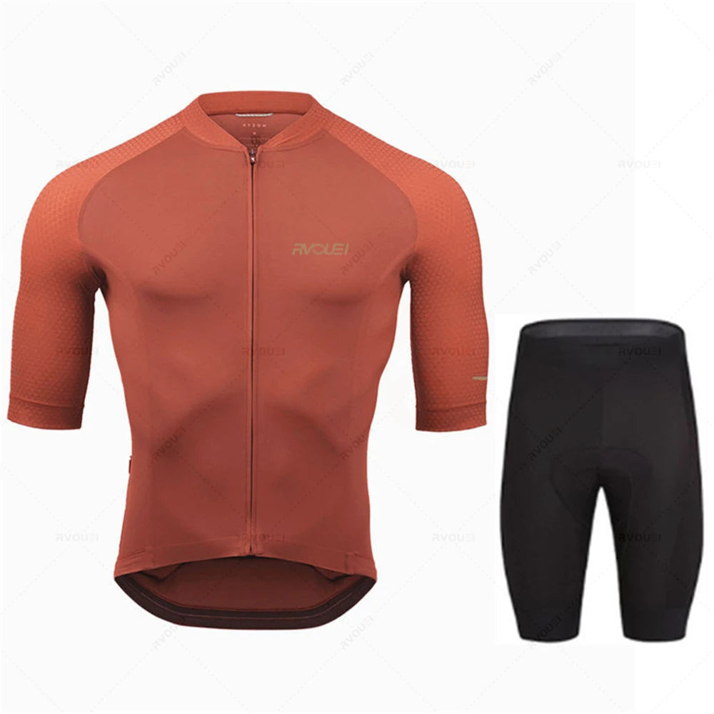 2025 Rvouei Pro Team Fahrradbekleidung Herren Neues Rennrad-Outfit Renntrikot Atmungsaktives Radsport-Trikot-Set Ropa Ciclismo Maillot