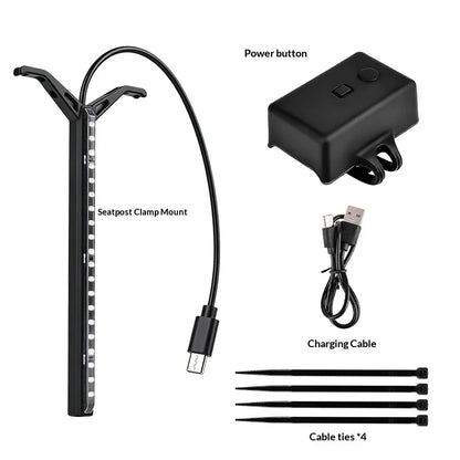 Wiederaufladbares Fahrradrücklicht mit 16 Modi und 1200mAh Akku