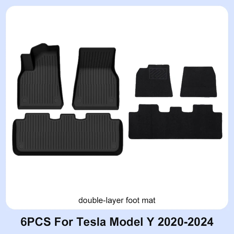 Tesla Model Y 2020-2024 TPE-Fußmatten und rutschfeste Innenauskleidungen