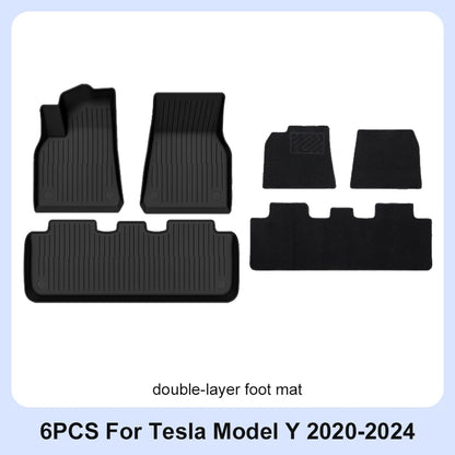 Tesla Model Y 2020-2024 TPE-Fußmatten und rutschfeste Innenauskleidungen