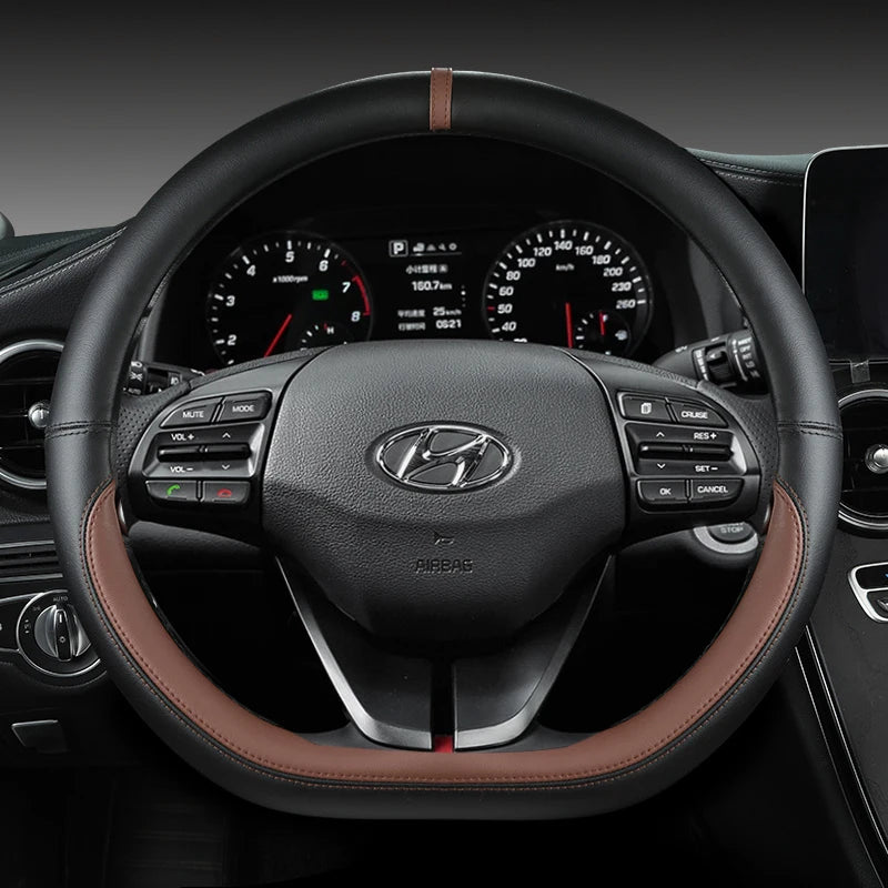 Hyundai IONIQ 5 D-förmiger Lenkradbezug aus PU-Leder, 38 cm, verschiedene Farben