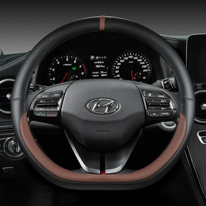 Hyundai IONIQ 5 D-förmiger Lenkradbezug aus PU-Leder, 38 cm, verschiedene Farben
