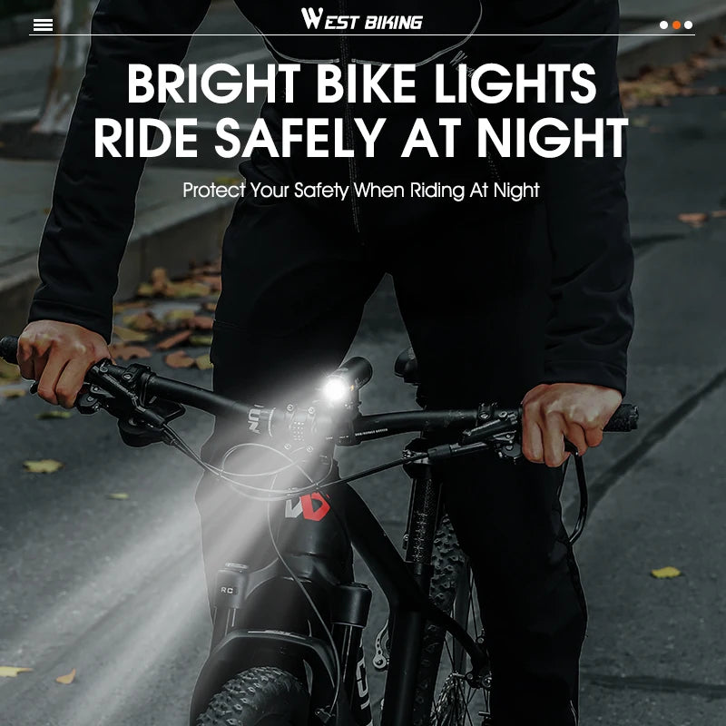 WEST BIKING USB Rechargeable Bicycle Front Light