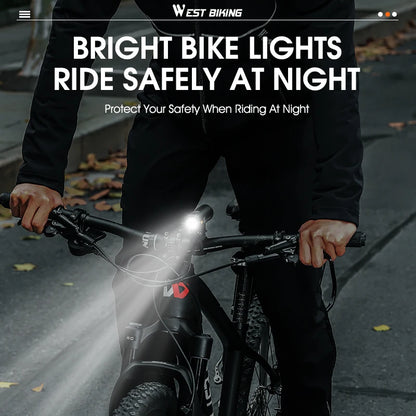 WEST BIKING USB Rechargeable Bicycle Front Light