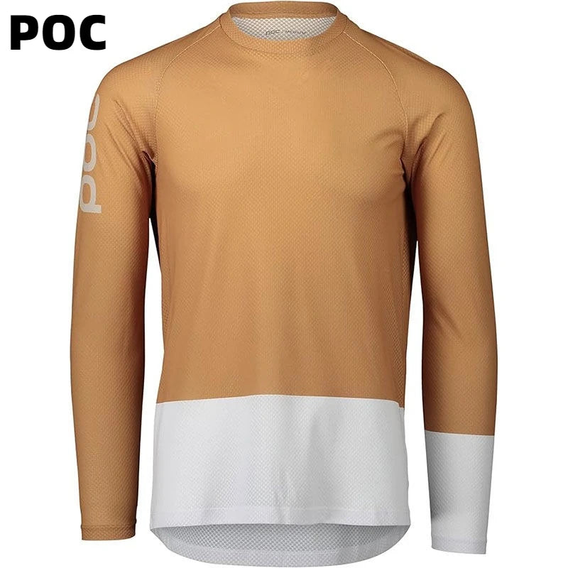POC Long Sleeve MTB Jersey Quick-Dry Off-Road Cycling Shirt