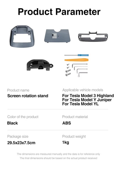Schwenkbare Touchscreen-Halterung für Tesla Model 3 Highland / Model Y Juniper