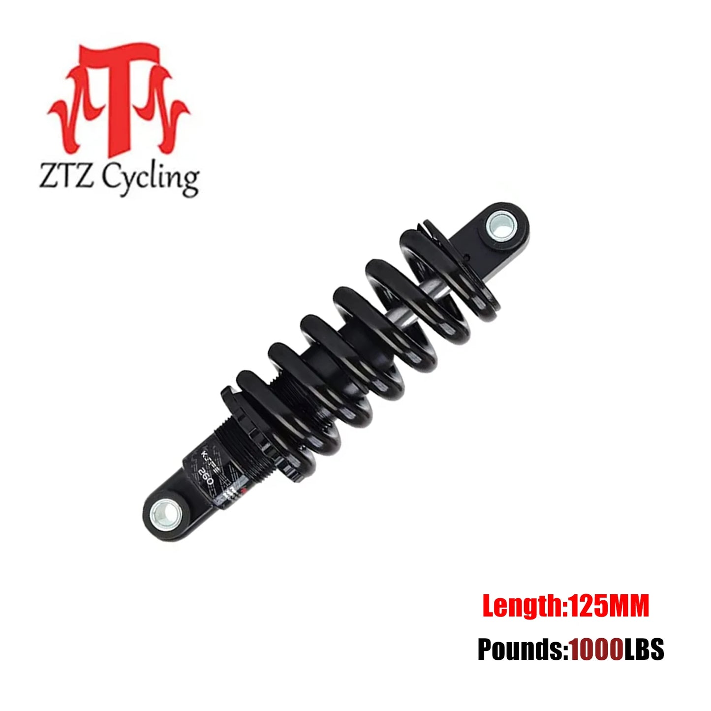 KS-260 Adjustable Coil Rear Shock Absorber for MTB, E-Bikes & Scooters