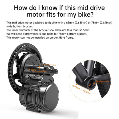 Tongsheng TSDZ8 48V 750W E-Bike Conversion Kit