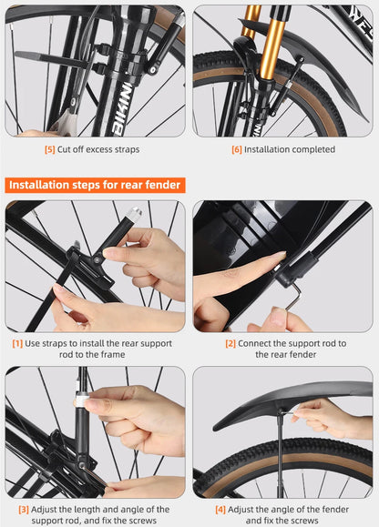 WEST BIKING Adjustable MTB Bicycle Fender Set