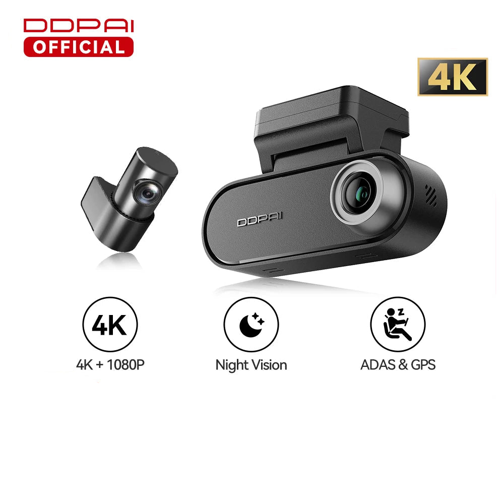 DDPAI N5 Dual 4K Dash Cam with 5GHz WiFi, GPS & AI Radar Parking