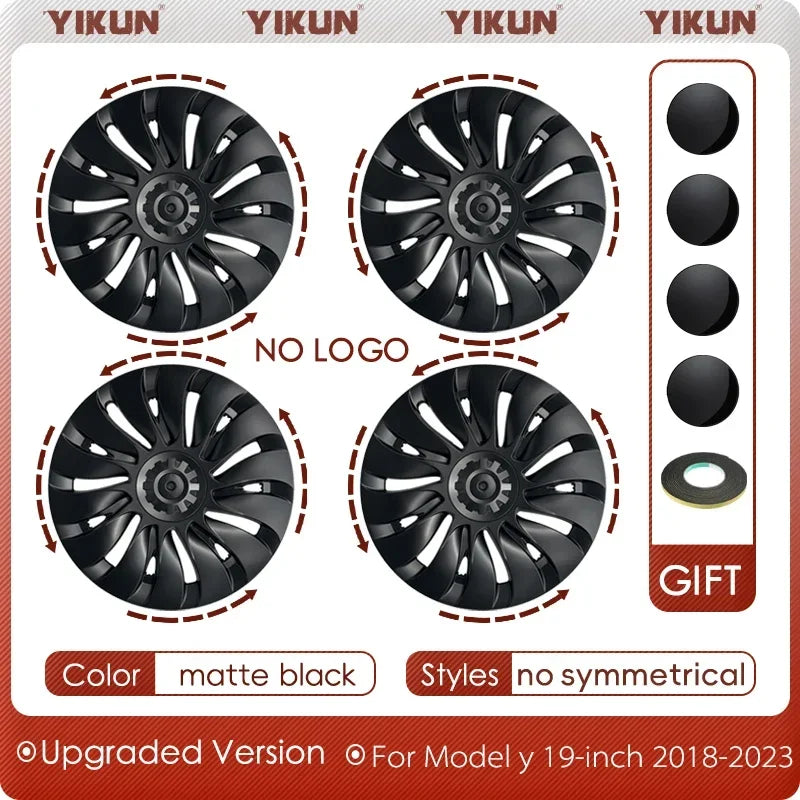 Tesla Model Y 19-Inch Performance Hub Caps 4-Piece Set