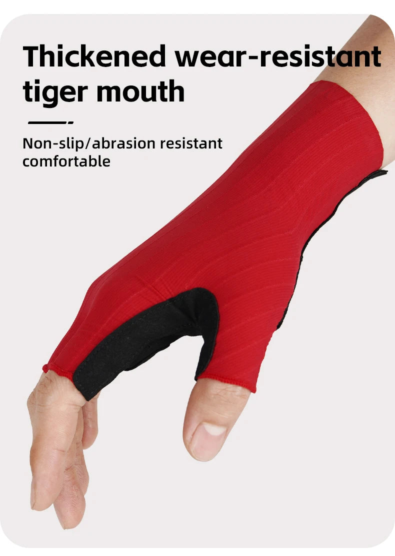 Cycling Half Finger Gloves with Extended Wrist Support