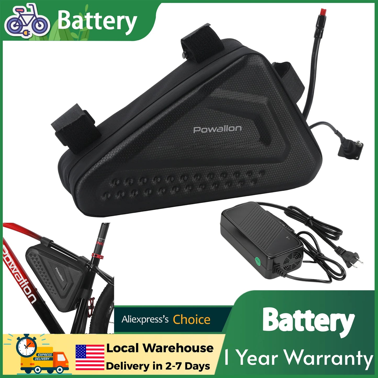 Dreieckiger 36V 48V E-Bike Akku - 10Ah 13Ah 20Ah