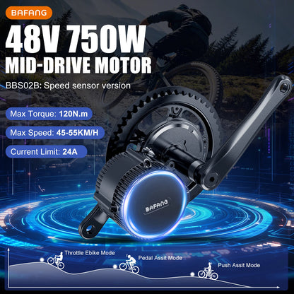 Kit de conversion pour vélo électrique à moteur central BAFANG BBS 500W 750W 1000W