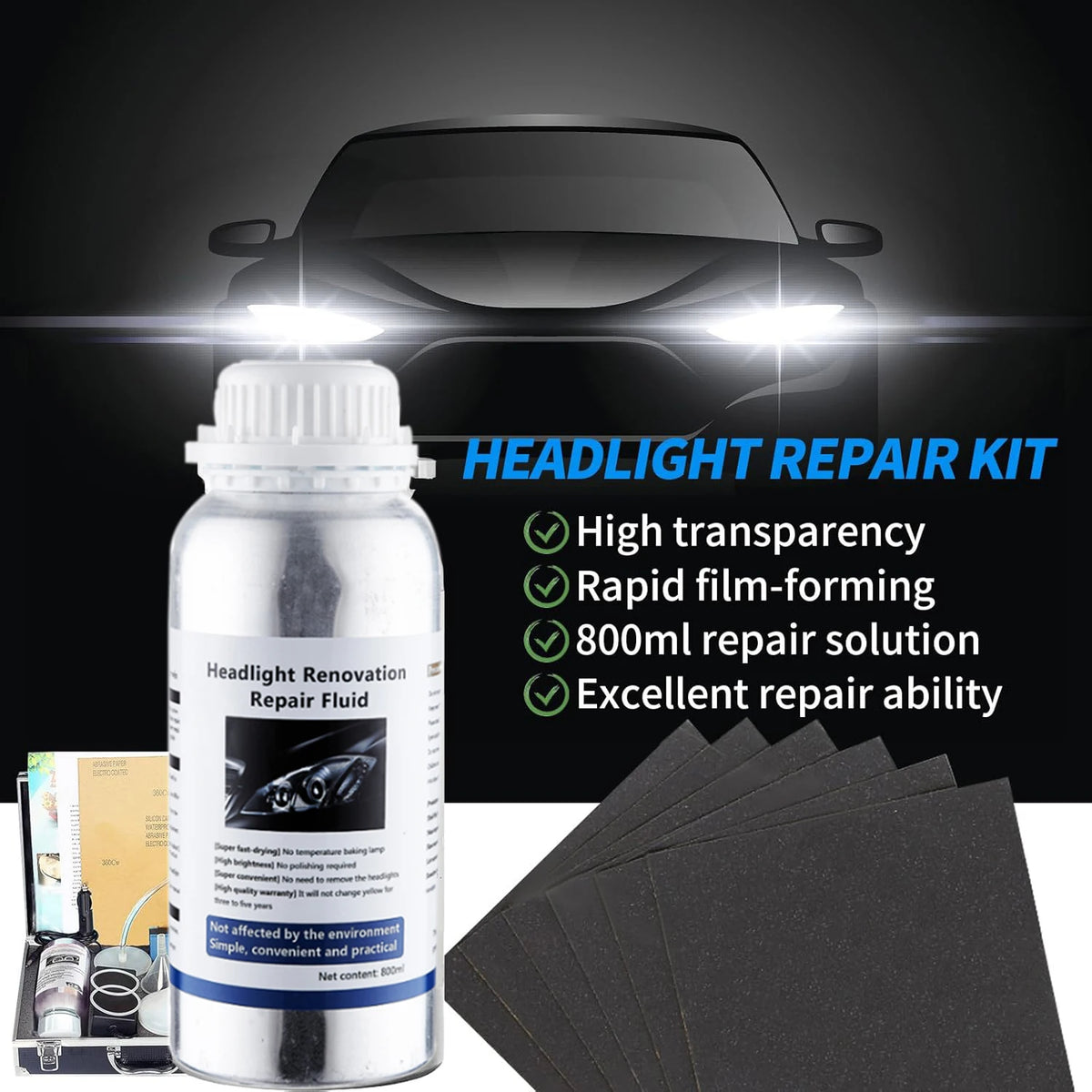 800ml Car Headlight Restoration Liquid Polymer Kit