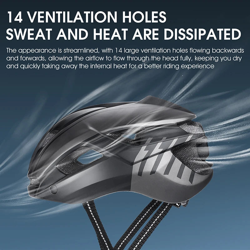WEST BIKING LED-Licht-Fahrradhelm