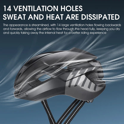 WEST BIKING LED-Licht-Fahrradhelm