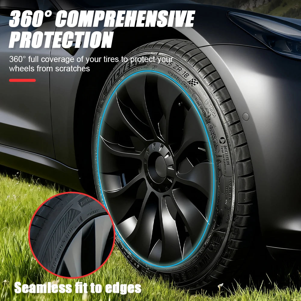 Tesla Model 3 18-Inch Performance Hub Caps 4-Piece Set