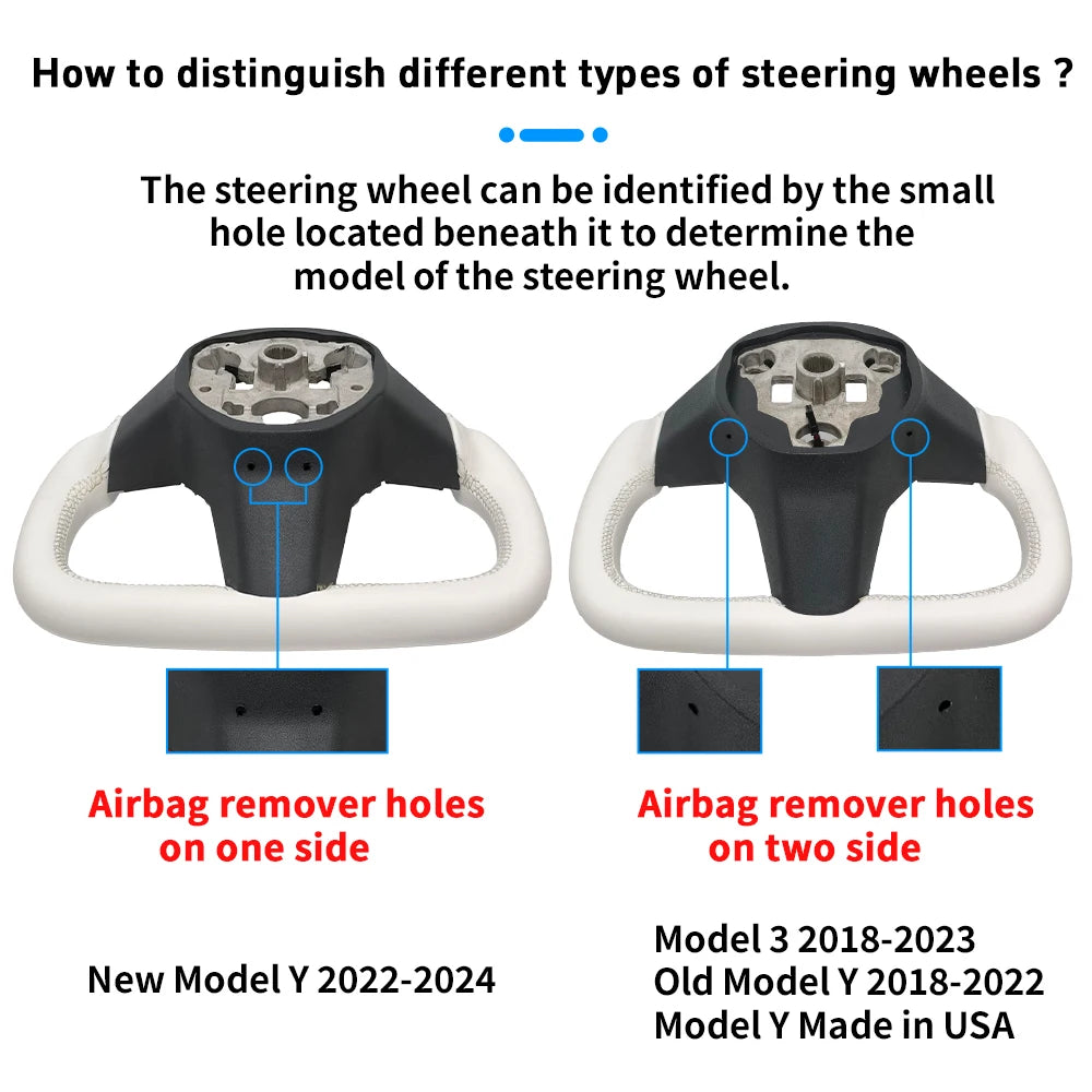 Heated Yoke Steering Wheel for Tesla Model 3 / Model Y