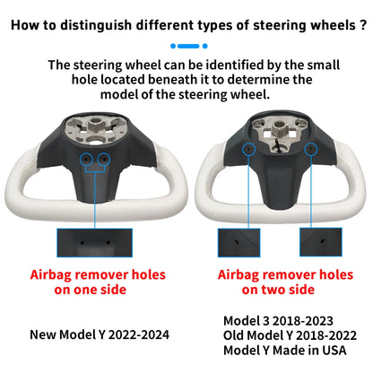 Heated Yoke Steering Wheel for Tesla Model 3 / Model Y