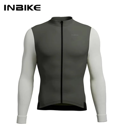 INBIKE Men's Winter Thermal Cycling Jersey & Fleece Bib Tights Set with Pockets