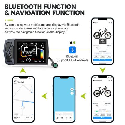 UART E-Bike Display for BAFANG Motors – LCD Bluetooth Control Panel